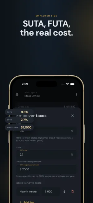 WorkLogs44 — Employer taxes